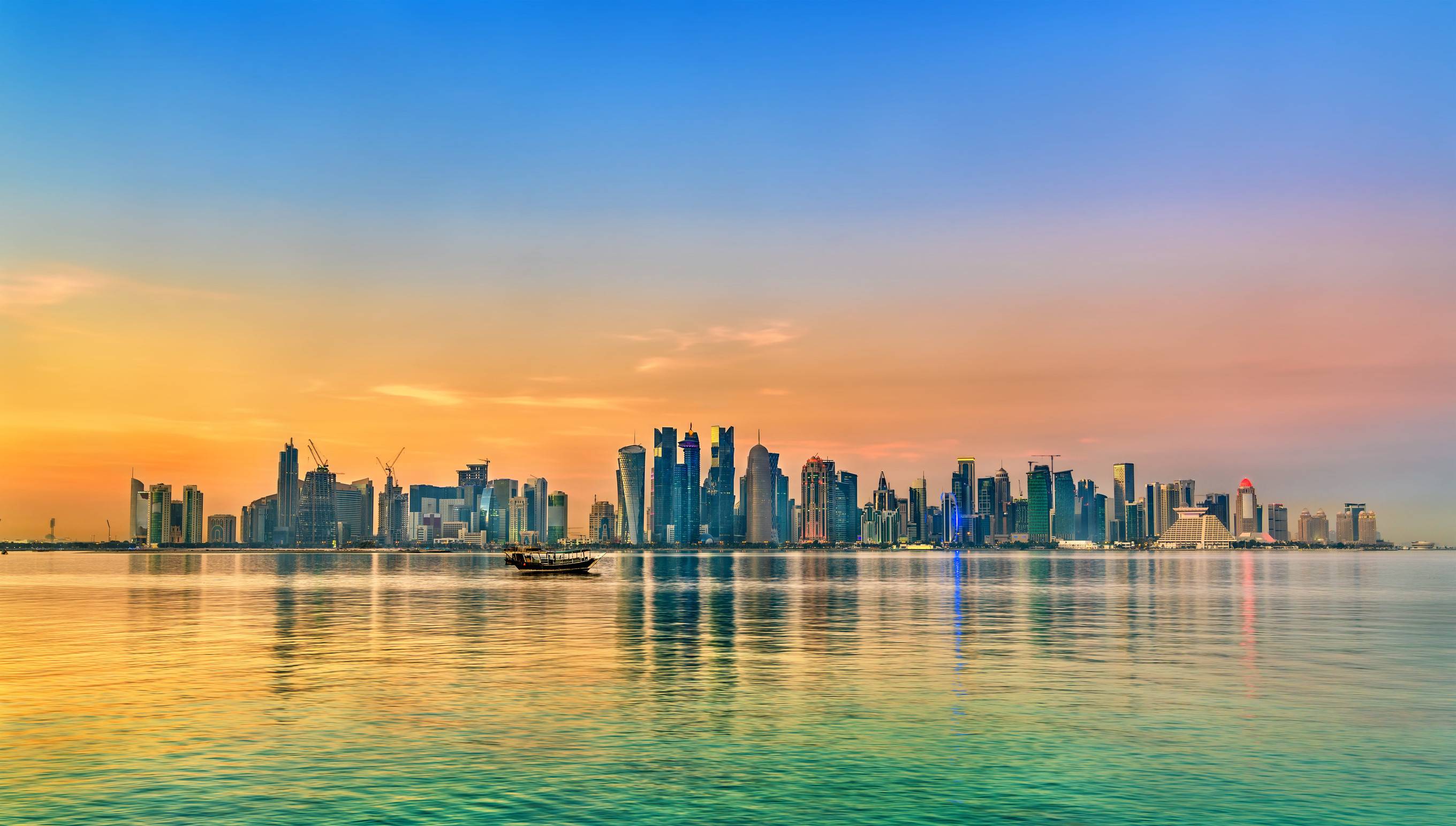 Brilliant Skyline View Of Doha