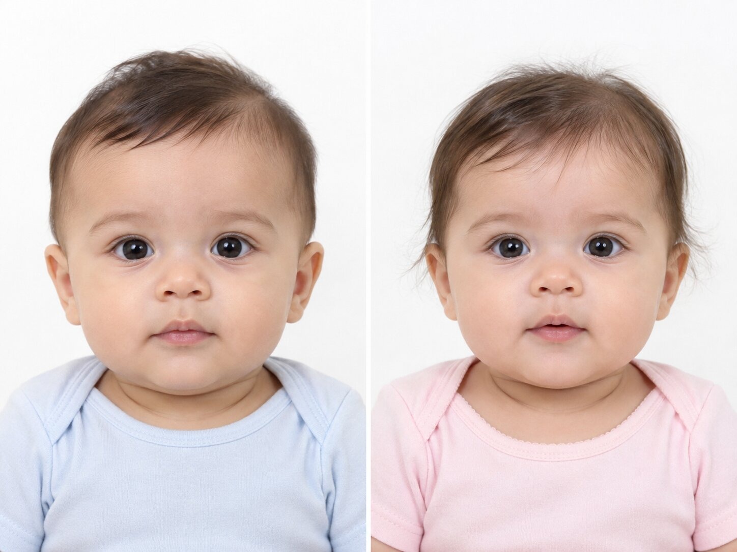 Correct visa application photo of infant