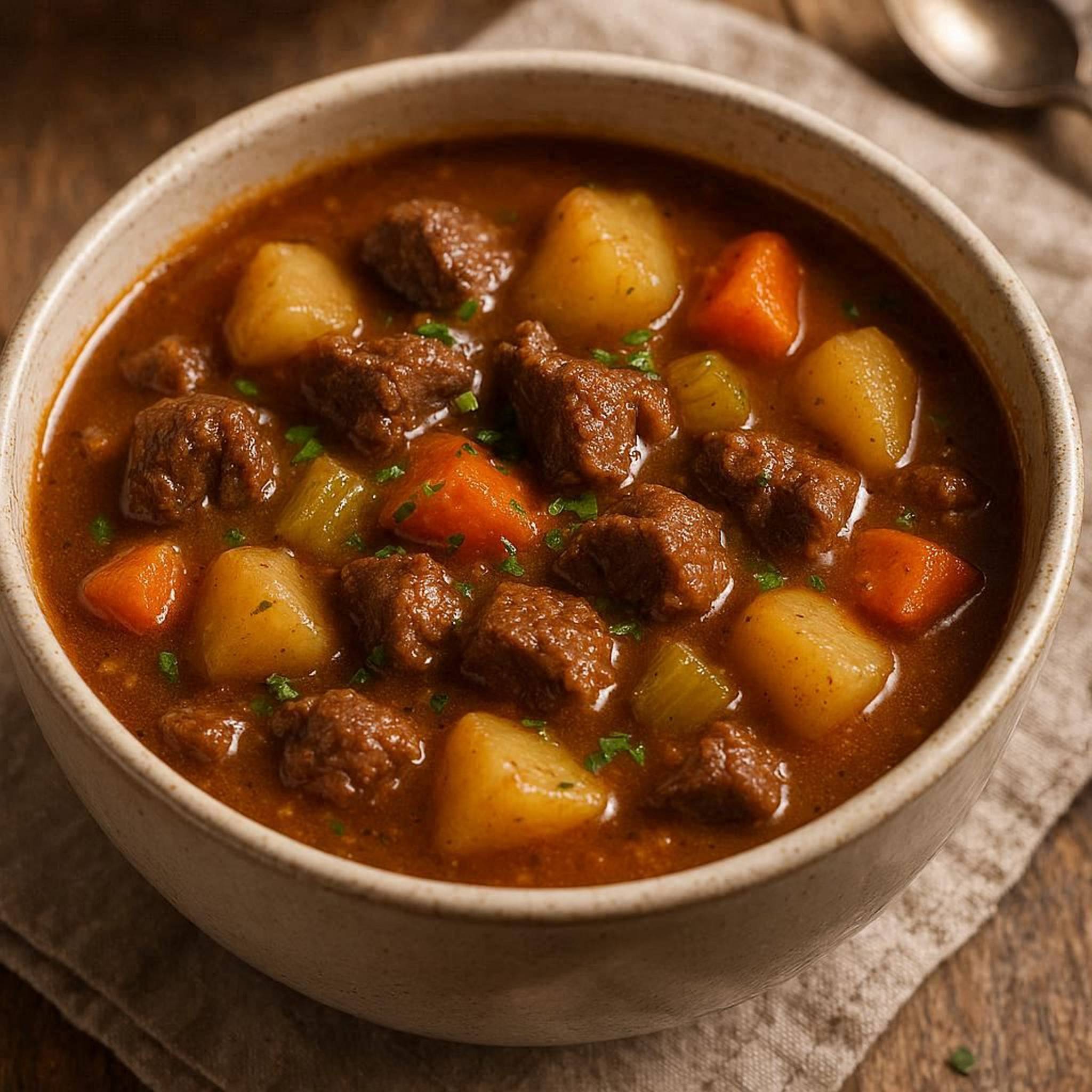 Saloona Beef Stew Inside A Bowl